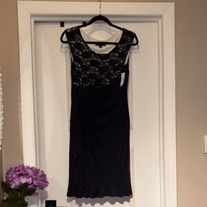 NWT Dressbarn Lace Stretch-Jersey Midi Dress - Size 8